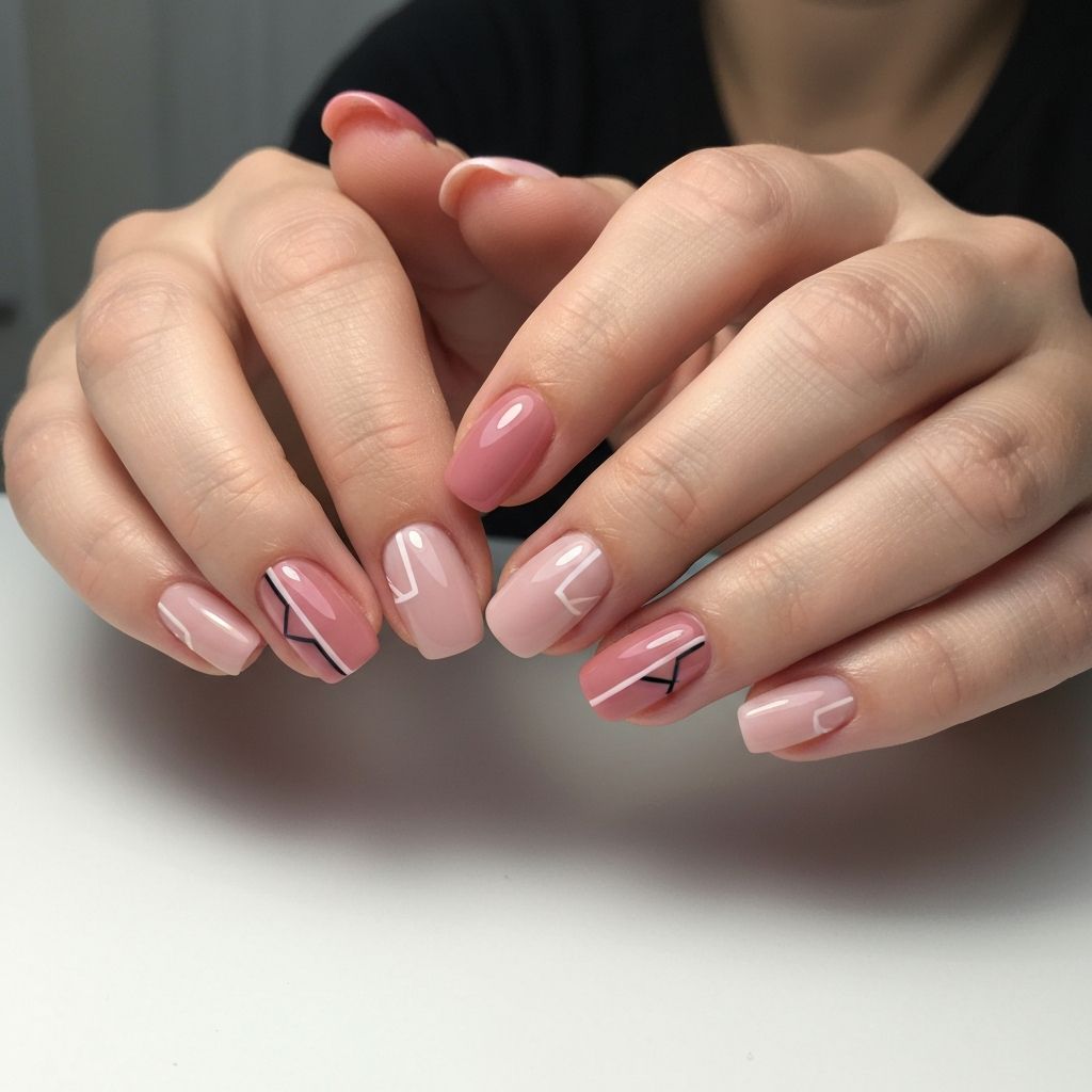 Manos con diseños de nail art modernos y elegantes